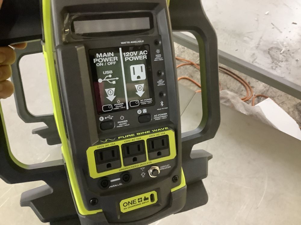 RYOBI 18V ONE+ 1800-Watt Portable Battery Inverter Power Station/8-Port Charger (Tool Only) - Image 7 - Lot 53JF
