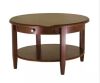 WINSOME WOOD Concord 30 in. Walnut Medium Round Wood Coffee Table with Drawers - Thumbnail 1