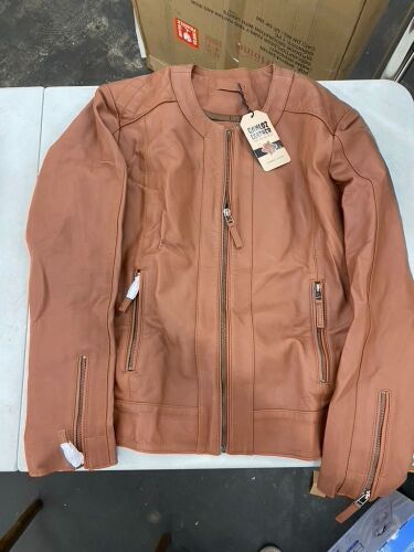 Ganloz Genuine Leather Jacket, Med - Lot 415