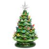 Pre-Lit Ceramic Tabletop Christmas Tree with Lights- 15in - Thumbnail 1