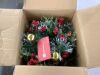 Santa Boots w/ Pre-Decorated Christmas Greenery, Lights - 40in - Thumbnail 2