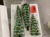Set of 3 Pre-Lit Ceramic Tabletop Christmas Trees - Thumbnail 3