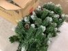 6' Pre-Lit Partially Flocked Pencil Christmas Tree w/ Pine Cones, Metal Stand - Thumbnail 3