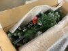 4.5' Pre-Lit Partially Flocked Pencil Christmas Tree w/ 2-in-1 Multicolor Lights - Thumbnail 4