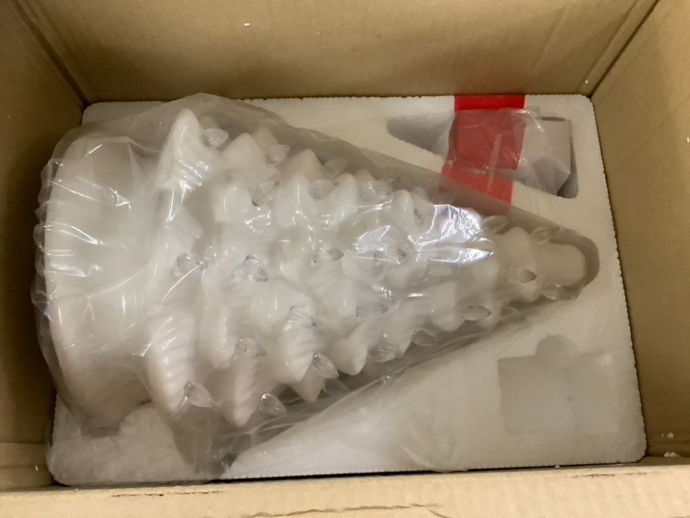 Pre-Lit Ceramic Tabletop Christmas Tree with Lights- 15in - Image 2 - Lot 695