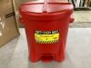 Eagle 6 Gallon Plastic Oily Waste Can, Hands-Free, Self Close - Thumbnail 1