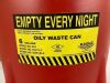 Eagle 6 Gallon Plastic Oily Waste Can, Hands-Free, Self Close - Thumbnail 5