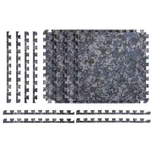Norsk Blue Camo 25 in. x 25 in. x 0.55 in. Dual Sided Impact Foam Gym Tile (17.35 sq. ft.) - Lot 617JF