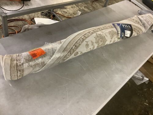 RADICI USA Pisa Bone 5 ft. Round Traditional Oriental Floral Scroll Area Rug - Lot 606JF