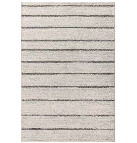 JONATHAN Y Williamsburg Minimalist Stripe Cream/Gray 3 ft. x 5 ft. Area Rug - Lot 607JF