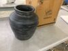 Meadie 12 in. H Black Terra Cotta Pot Decorative Vase - Thumbnail 2