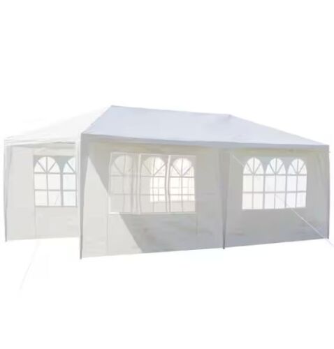 10 ft. x 20 ft. White Party Wedding Tent Canopy 4 Sidewall - Lot 518JF