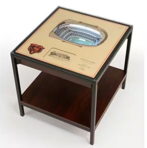 YouTheFan NFL Chicago Bears 25-Layer 23 in. x 22 in. StadiumViews Lighted End Table - Soldier Field - Lot 52JF