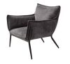 Nyhus Terris Dark Gray Fabric Accent Chair with Metal Legs - Thumbnail 1