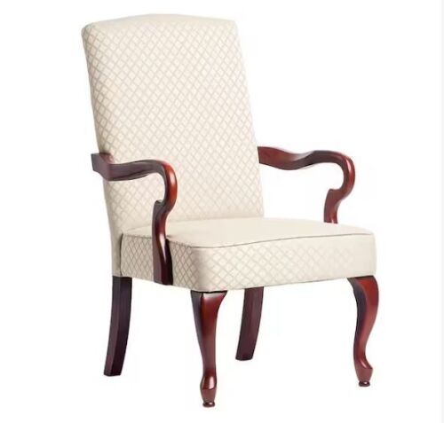 Derby Beige Gooseneck Arm Chair - Lot 117JF