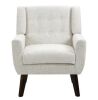 Uixe Beige Linen Arm Chair - Thumbnail 1