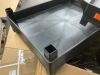 Luxor SEC 3-Shelf Polypropylene Utility Cart Black - Thumbnail 4