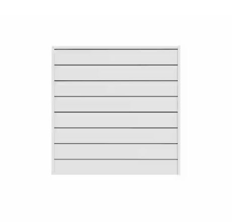 CROWNWALL Home 6 in. x 4 ft. x 4 ft. Heavy Duty PVC Slatwall Organizer Panel Set in Dove Grey - Lot 514JF