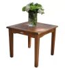 Outdoor Interiors Square Wood Outdoor Side Table with Eucalyptus Top - Thumbnail 1