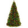12' Pre-Lit Artificial Spruce Christmas Tree w/ Multicolored LED Lights - Thumbnail 1