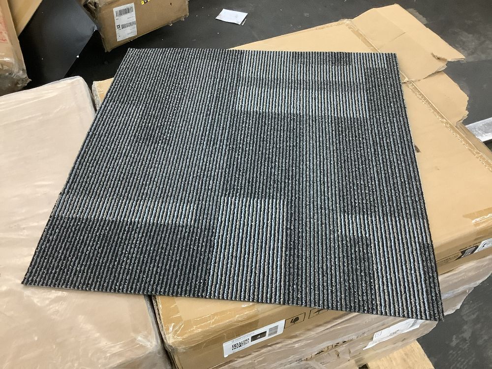 768 sq. ft. - (8) Cases of VEVOR Gray 24 in. x 24 in. Peel and Stick Pattern Carpet Tile Squares (96 sq. ft./case) - Image 3 - Lot 21JF