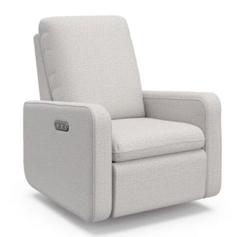 Graco Teddi Steel Basketweave Power Recliner Swivel Glider with USB - Lot 26JF