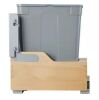 VEVOR Wood Cabinet Trash Can Pullout 35 qt., Heavy Duty Soft Close Slides, Built-In Waste Bin for Kitchen Under Sink - Thumbnail 1