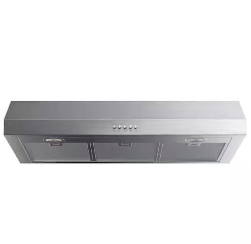 VIKIO 30 in. 600 CFM Ducted Under Cabinet Range Hood in Stainless Steel with Mesh Filters and Push Buttons - Lot 127JF