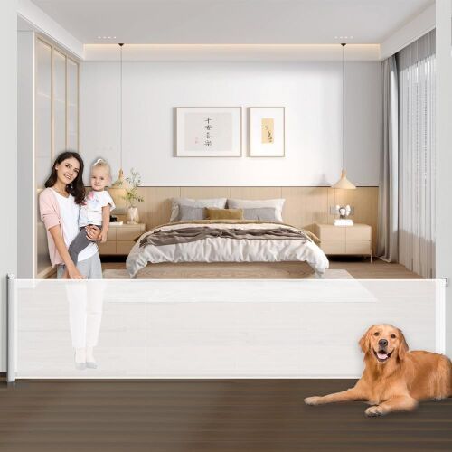 120" Extra Wide Retractable Baby Gate - Lot 727