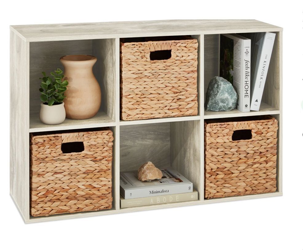 6-Cube Bookshelf, 11in Storage Display w/ Removable Panels, Customizable - Image 1 - Lot 12