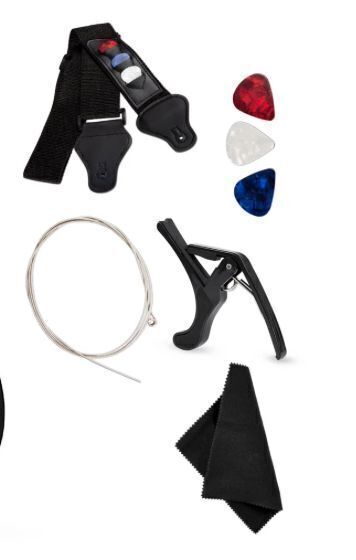 Beginner Acoustic Guitar Set w/ Case, Strap, Extra Strings - 38in - Image 2 - Lot 47