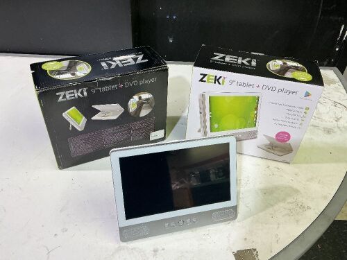 Zeki 9" Android 5.1 Quad-Core 8GB Tablet with DVD Player, TBDV986W, White - Lot 48