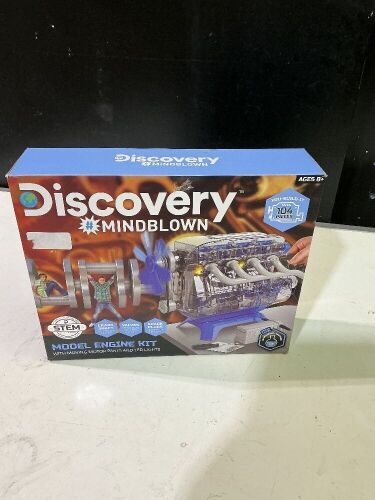 Discovery™ #Mindblown Model Engine Kit, with Moving Motor Parts And LED Lights - Lot 49