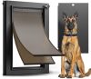 All Aluminum Dog Door for Exterior Door, Large Doggy Door, Heavy Duty Pet Door, Double Magnetic Flaps, Thermal Tnsulation, Energy Efficient, Sliding Lock Panel (Pets Up to 110Lb). - Thumbnail 1