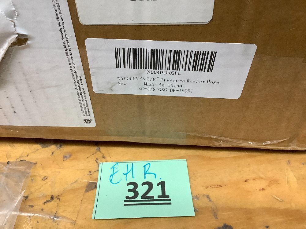 3/8" Pressure Washer Hose 150FT 4800 PSI, Kink Resistant Steel Braided Layer & NonMarking Rubber for Hot/Cold Water, High Power Washer Hose With 3/8 Inch Quick Connect & M22 Fitting - Image 4 - Lot 321