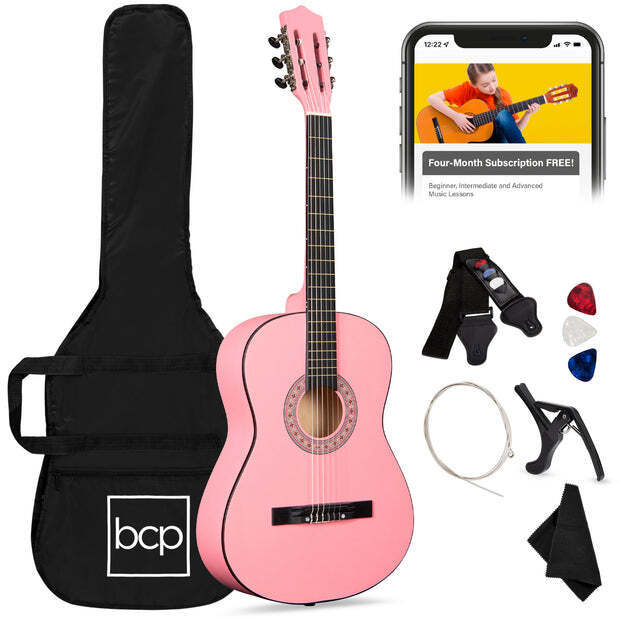 Beginner Acoustic Guitar Set w/ Case, Strap, Extra Strings - 38in - Image 1 - Lot 338