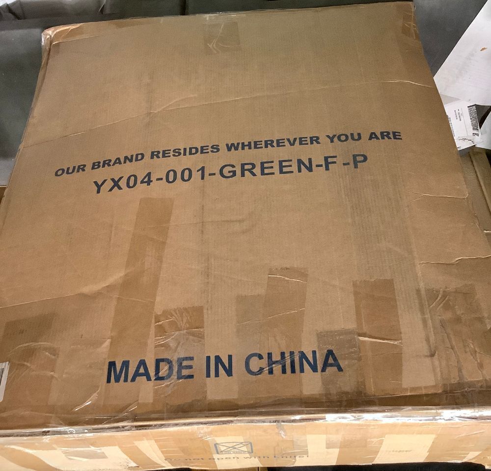 Lazy Chair with Folding Ottoman, Accent Chair Velvet Upholstered with Metal Structure and Non-Slip Pads, Sofa Armchair with Footrest and Side Storage Bag for Dorm, Room, Office, Green - Image 3 - Lot 342