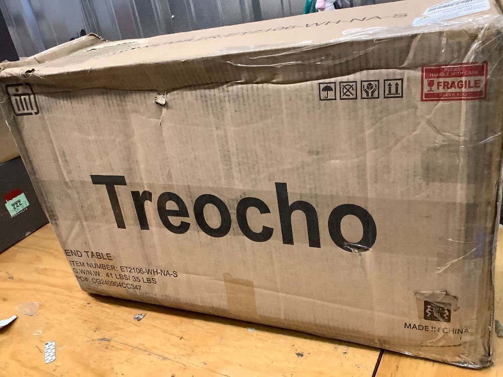 Treocho White Nightstand Set of 2, Modern X-Design Night Stand,Bedside End Table with Open Storage for Small Place,Bedroom - Image 3 - Lot 351