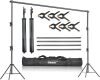 EMART Heavy Duty Background Stand, 9.2 x 10ft Adjustable Backdrop Support System Kit with Carry Bag for Photography - Thumbnail 1