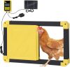 Aivituvin Automatic Chicken Coop Door Opener with Heating and Anti-Pinch Function Solar Powered Auto Chicken House Run Door Black - Thumbnail 1