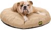 K9 Ballistics Tough Round Nesting Pillow Dog Bed - Removable Cover, Washable, Durable & Water Resistant Indoor/Outdoor Bed - Medium, Tan - Thumbnail 1