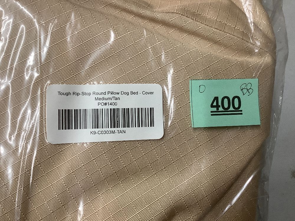 K9 Ballistics Tough Round Nesting Pillow Dog Bed - Removable Cover, Washable, Durable & Water Resistant Indoor/Outdoor Bed - Medium, Tan - Image 4 - Lot 400