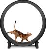 One Fast Cat - Cat Exercise Wheel - Gen. 7 - Safe 48" Diameter - Made in The USA - Black Wheel with Black Felt Traction Pads and Solid Inline Wheels - Thumbnail 1