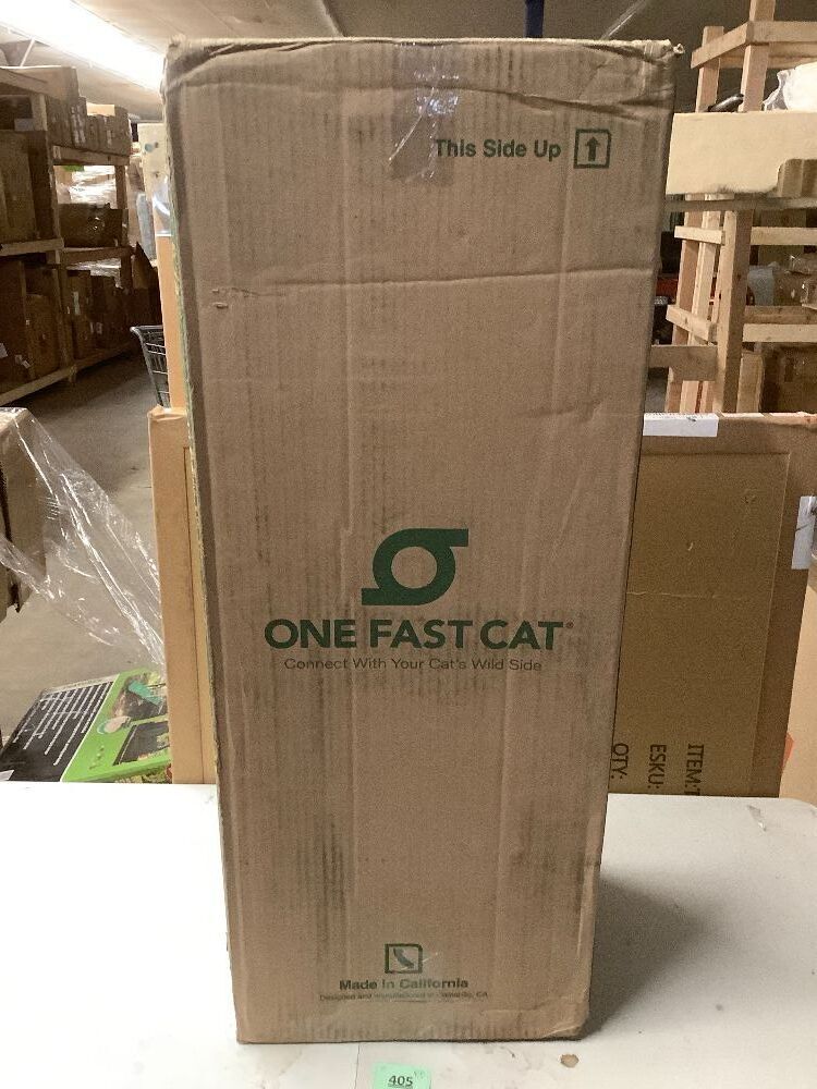 One Fast Cat - Cat Exercise Wheel - Gen. 7 - Safe 48" Diameter - Made in The USA - Black Wheel with Black Felt Traction Pads and Solid Inline Wheels - Image 3 - Lot 405