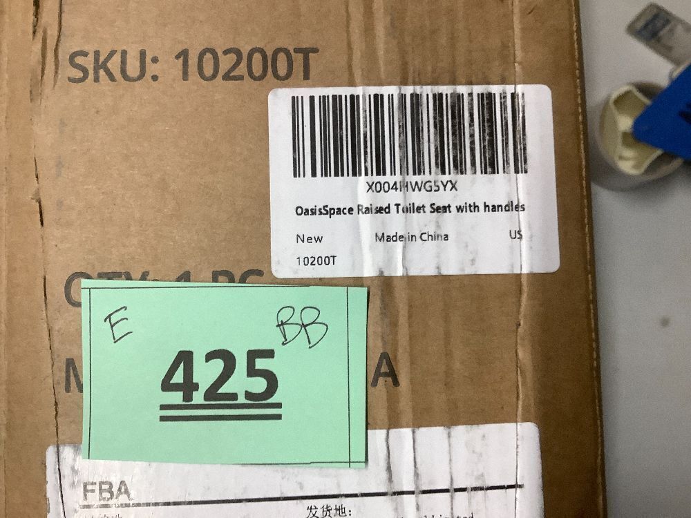 OasisSpace Stand Alone Raised Toilet Seat 300lbs - Heavy Duty Medical Raised Homecare Commode and Safety Frame, Height Adjustable Legs, Bathroom Assist Frame for Elderly, Handicap, Disabled - Image 4 - Lot 425