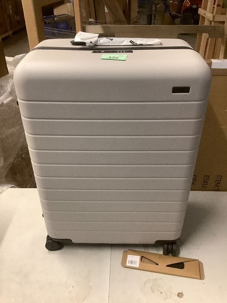 Away Medium Checked Luggage, Lightweight Hard Shell Suitcase with Spinner Wheels, Durable Rolling Luggage, TSA Lock, 26 Inch, Cloud Gray - Image 2 - Lot 426