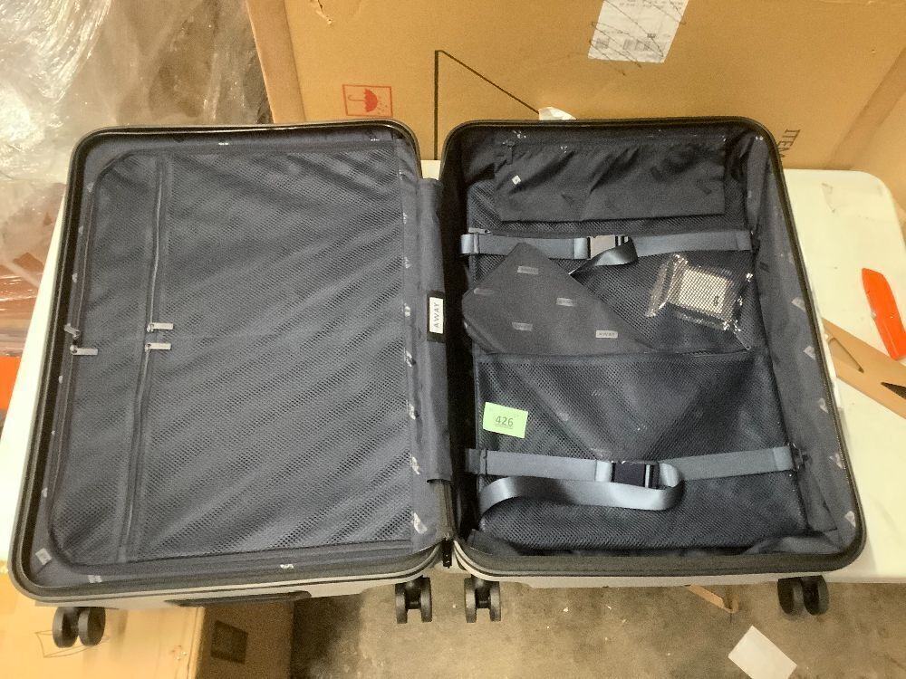 Away Medium Checked Luggage, Lightweight Hard Shell Suitcase with Spinner Wheels, Durable Rolling Luggage, TSA Lock, 26 Inch, Cloud Gray - Image 4 - Lot 426