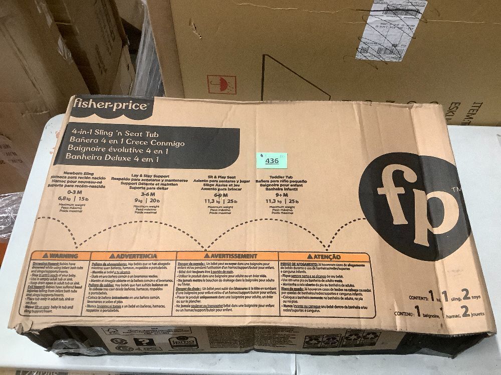 Fisher-Price Baby to Toddler Bath 4-in-1 Sling ‘n Seat Tub with Removable Infant Support and 2 Toys, Puppy Perfection - Image 4 - Lot 436