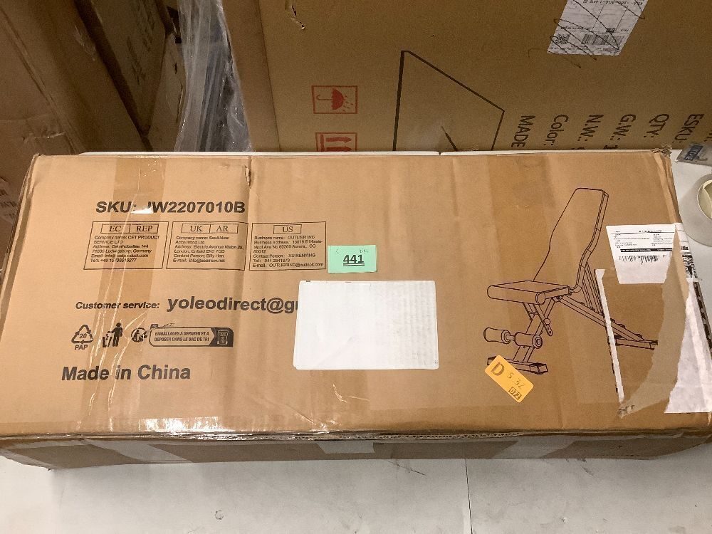 Yoleo Adjustable Weight Bench for Full Body Workout; Foldable Bench Press Bench of Home Gym Strength Training; Incline Decline Flat Utility Workout Bench with Quick Folding& Fast Adjustment (Black) - Image 3 - Lot 441