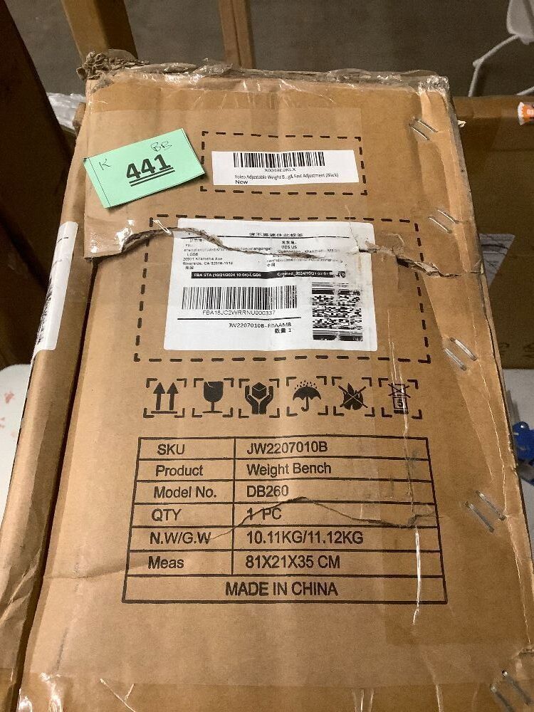 Yoleo Adjustable Weight Bench for Full Body Workout; Foldable Bench Press Bench of Home Gym Strength Training; Incline Decline Flat Utility Workout Bench with Quick Folding& Fast Adjustment (Black) - Image 4 - Lot 441